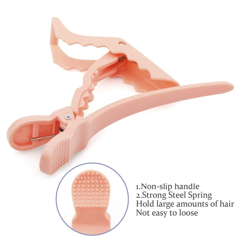 6pcs/lot Plastic Hair Clip Hairdressing Clamps Claw Section Alligator Non-slip Barber for Salon Styling Hair Accessories Hairpin