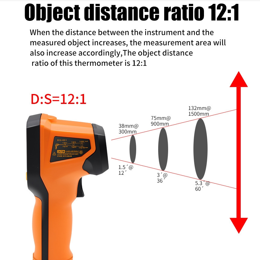 T400 Digital Infrared Thermometer -50~400℃ Laser termometro Pyrometer Gun Non-Contact Laser Temperature Meter gauge Tools
