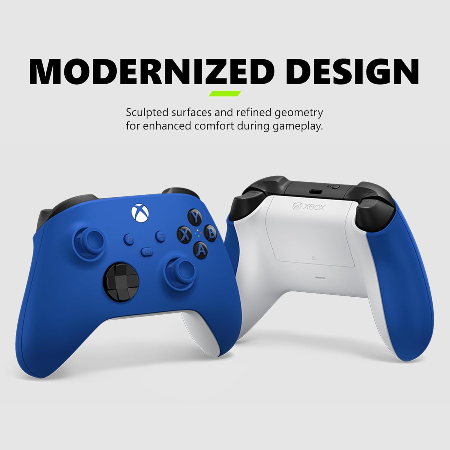 XBOX Wireless Gaming Controller | Shock Blue | Console, PC, & Android | Textured Grip | Wireless, Bluetooth, USB-C Connectivity