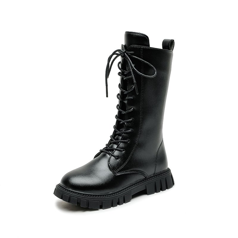 Kids Boots Autumn Winter Children Fashion Boots Baby Girls Brand Black Shoes Toddlers Pu Leather Shoes