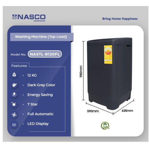 NASCO 7KG TOP LOAD NASTL-B70FL WASHING MACHINE