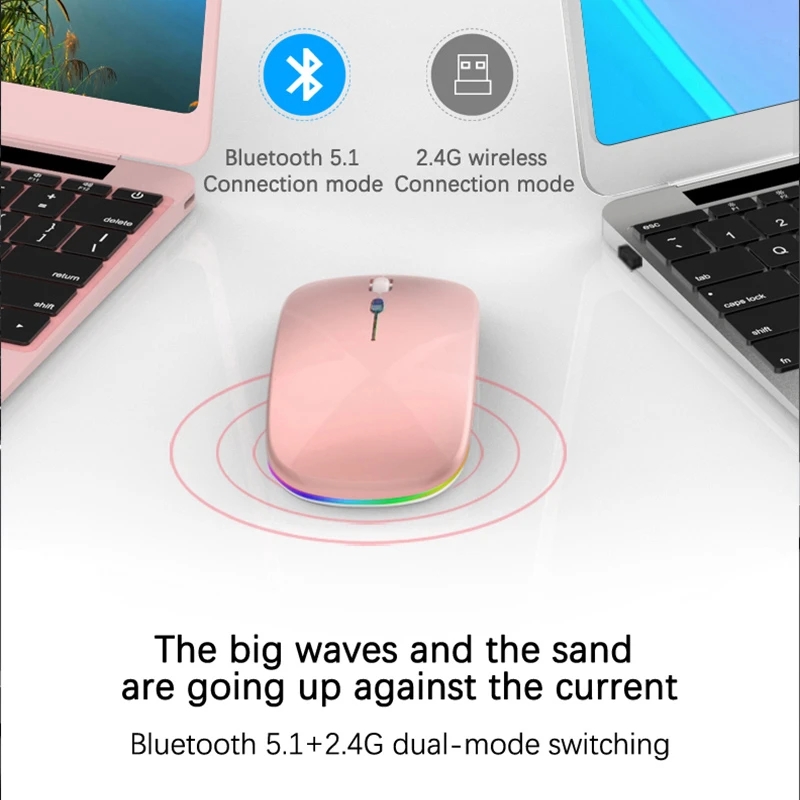 Original Bluetooth Wireless Mouse for Laptop Tablet Computer LED USB Rechargeable Bluetooth Mice 3600DPI Gaming Mouse Mause