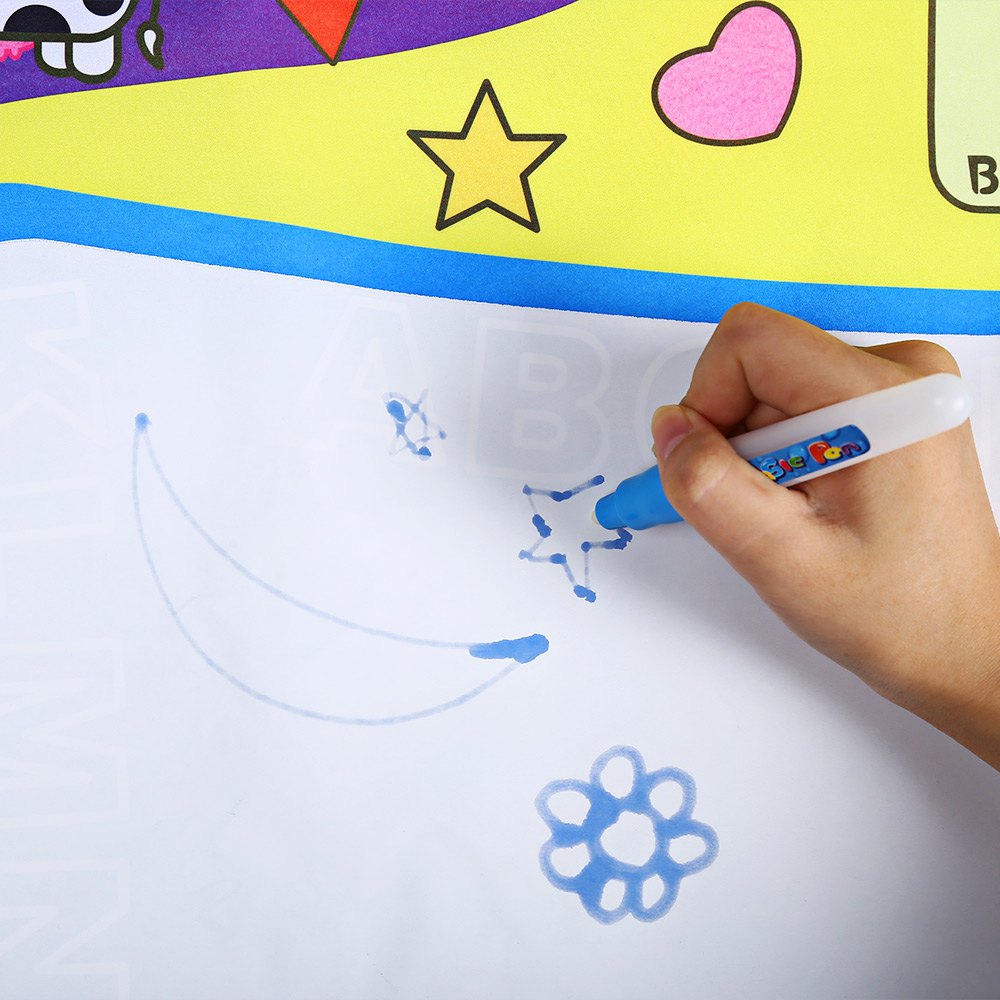 80 x 60cm Baby Kids Add Water with Magic Pen Doodle Painting Picture Water Drawing Play Mat in Drawing Toys Board Gift Christmas
