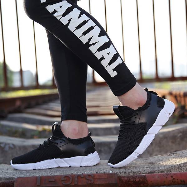 Summer black wave shoes, Korean shoes, sneakers, sports shoes, men's sports shoes, running shoes