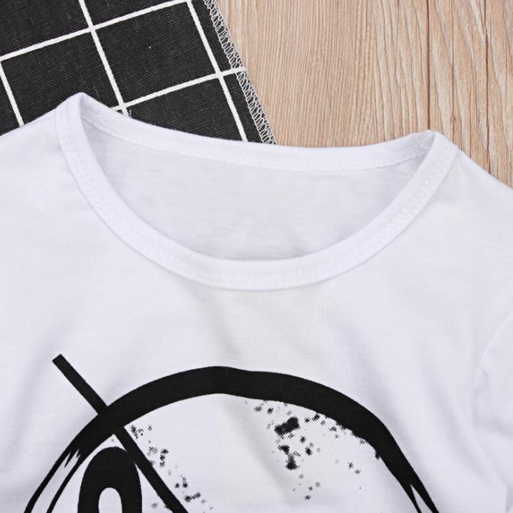 2Pcs Fashion Baby Girls Print T-shirt blouse + Legging Pants Set Kids Clothes