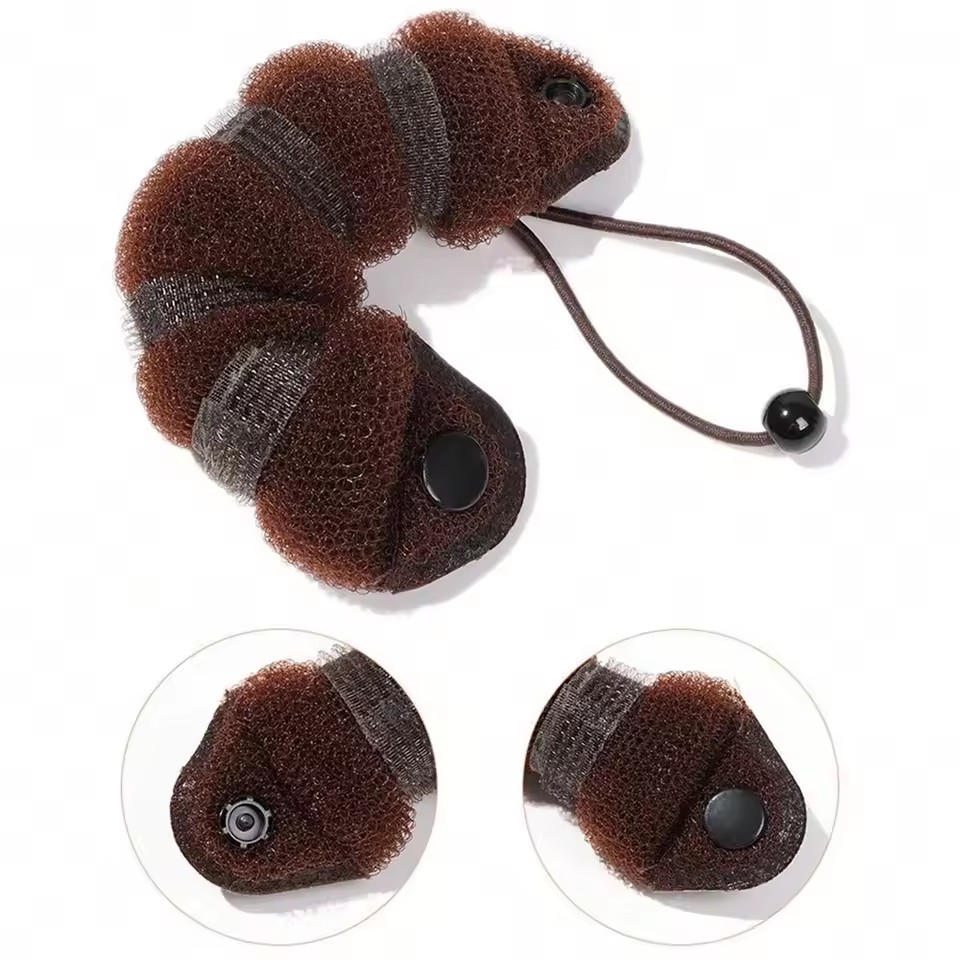 1PC Cute DIY Donut Hair Curler Durable Easy Donut Bun Maker Braider Tool Hairstyle Meatball head hair maker Hair Styling Tools