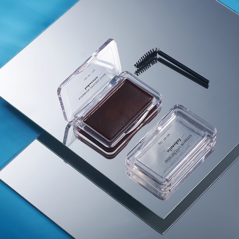 Eyebrow Styling Soap with Brush Brown Black Gray Eyebrow Setting Gel Waterproof Wild Eyebrow Tint Pomade