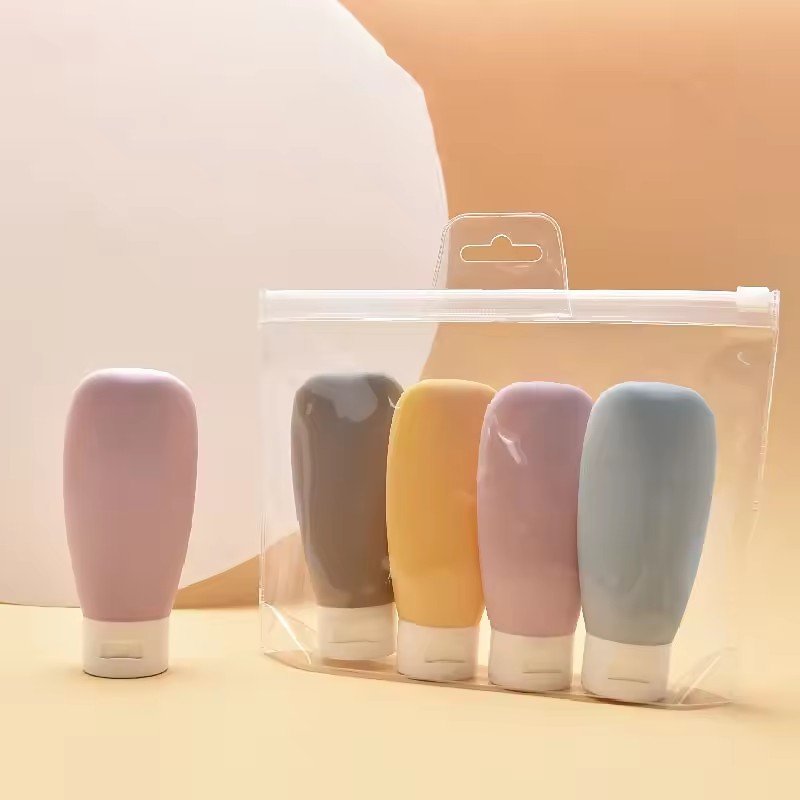 4 PCS Morandi Squeeze Bottle Portable Skincare Product Travel Dispensing Bottle