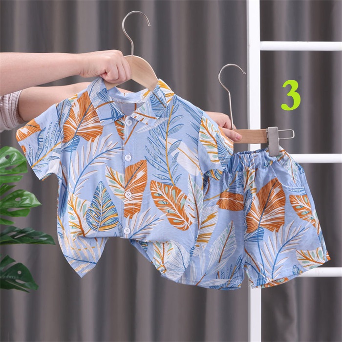 Kids 2pcs clothing set children boys cartoon shirt shorts new baby fashion cotton suit