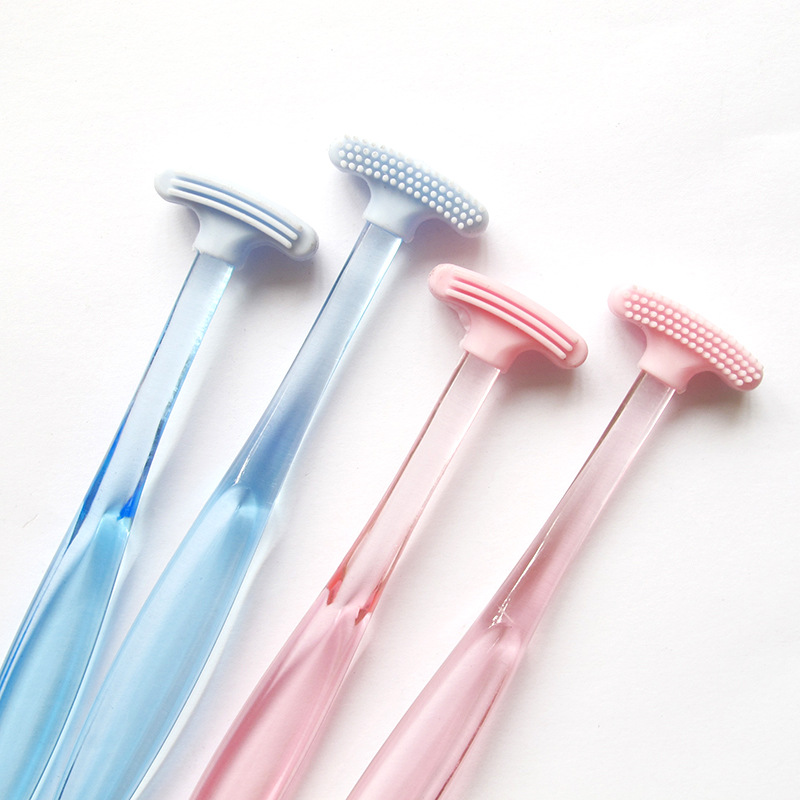 Soft Silicone Tongue Brush Cleaning the Surface of Tongue Oral Cleaning Brushes Tongue Scraper Cleaner Fresh Breath Health &