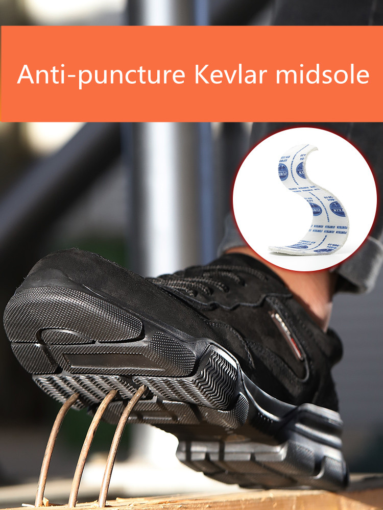 Work Safety Shoes Lightweight Steel Toe Skidding Men Work Shoes Anti-puncture Destroyable Women Sneakers Men