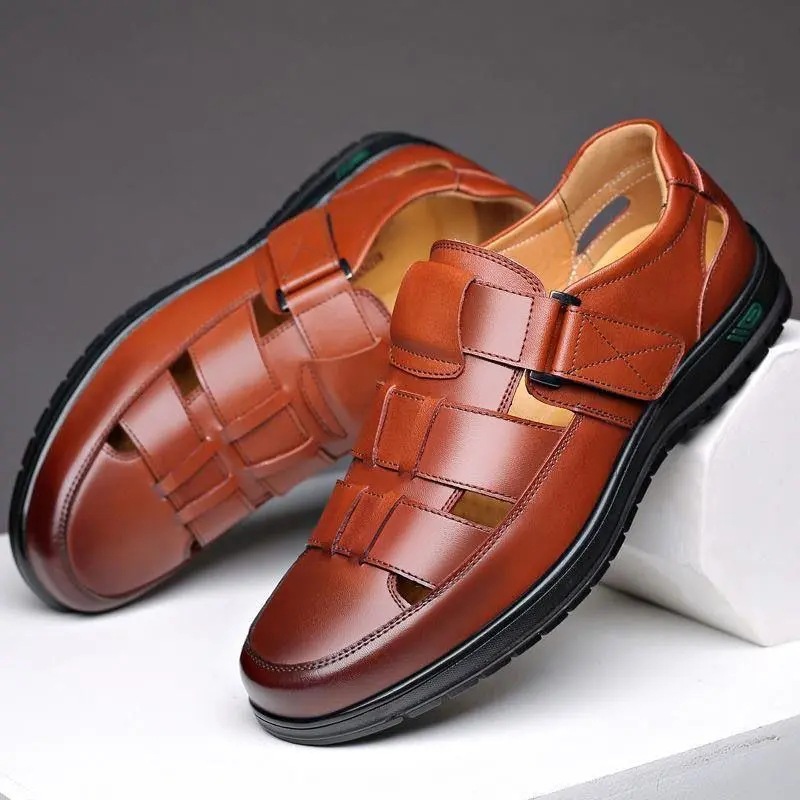 Men's Breathable Leather Shoes Black Soft Leather Soft Bottom Spring And Autumn Best Man Men's Business Formal Wear Casual Shoe