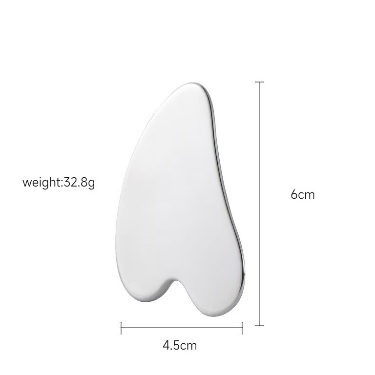 Gua Sha Natural Stainless Steel Scraper Massager Facial Skin Care Guasha Board Face Massager Board Heart Shape Body Relaxation