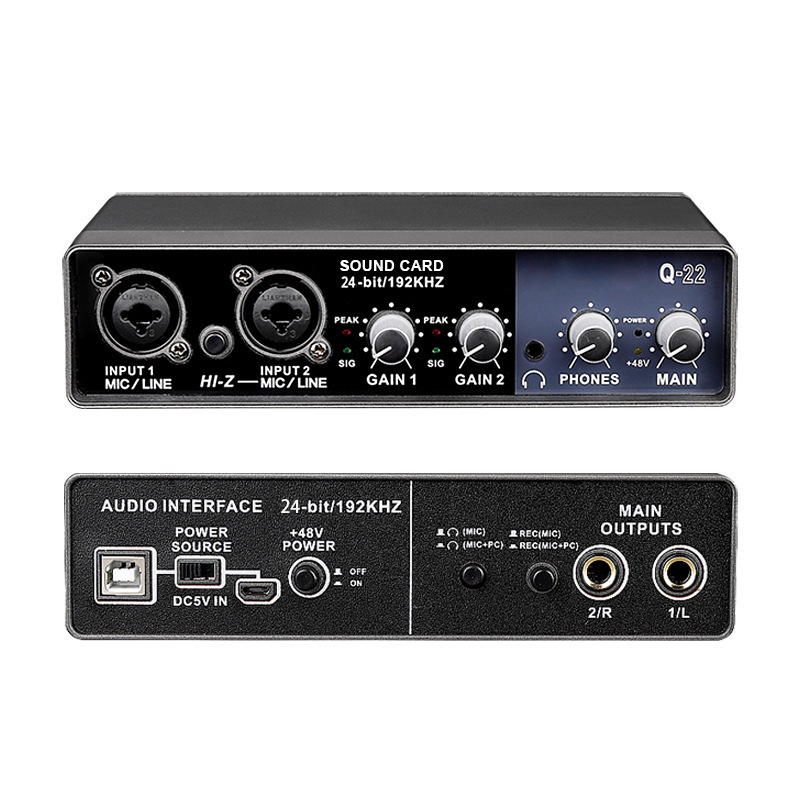 Digital mixing computer external audio book arranger sound card, electric guitar live recording professional studio sound card