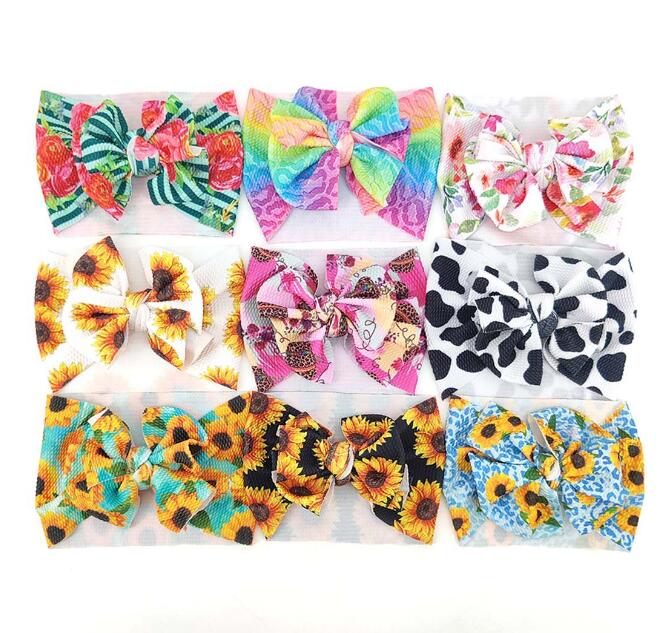 New wide edge bow baby hair band girl baby breathable headband