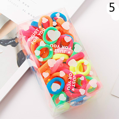 100PCS/ 3.0CM Children Cute Small Ring Rubber Bands Tie Gum Ponytail Holder Elastic Hair Band Headband Girls Hair Accessories