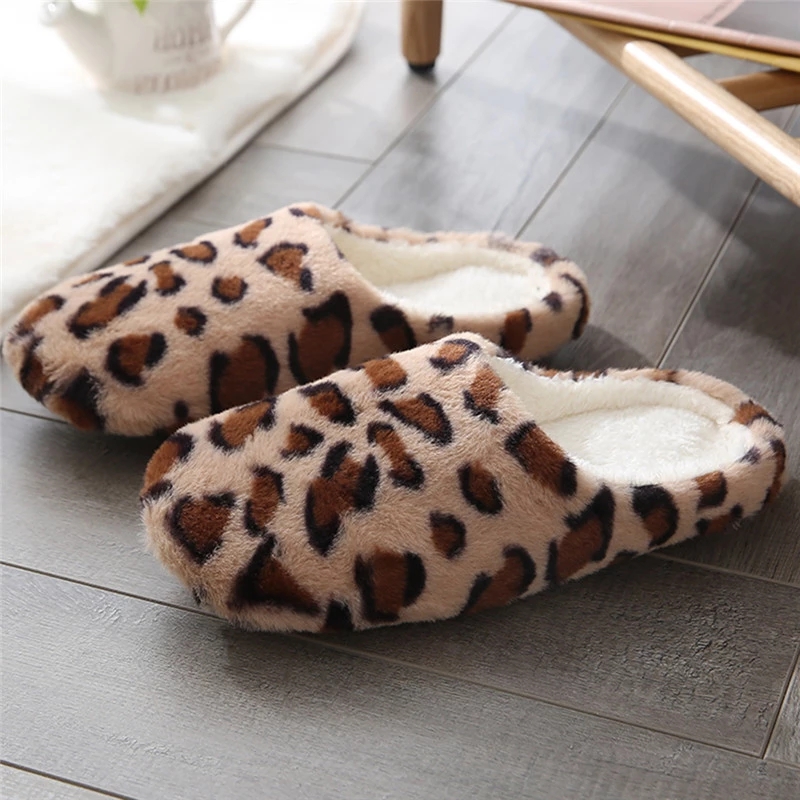 Winter Home Slippers Women Cotton Shoes Soft Plush Indoor Slippers Shoes For Women Men Couple Warm Fur Slippers Big Size