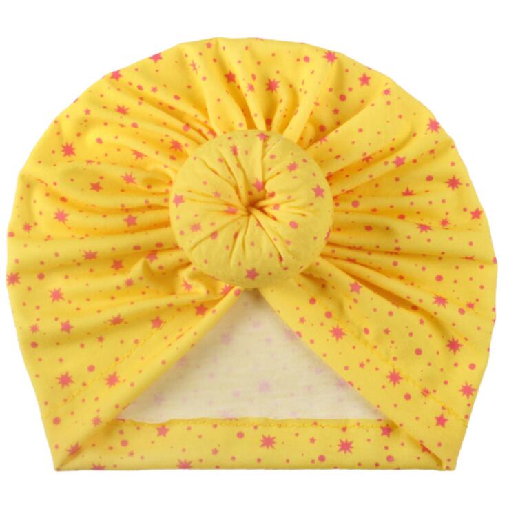 New baby products children's headscarf CAP baby star print knotting Indian Pullover