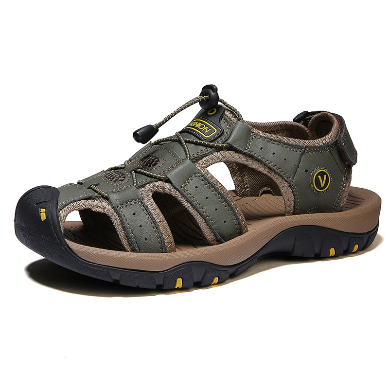 Men Sandals Cowhide Leather Male Summer Shoes Outdoor Beach Gladiator Sandals Shoes For Men Sneakers