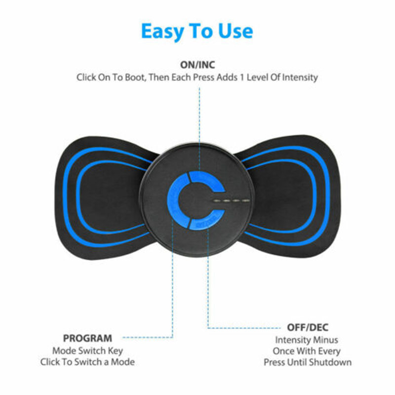 Portable Mini Electric Neck Massager Cervical Massage Back Massager Stimulator