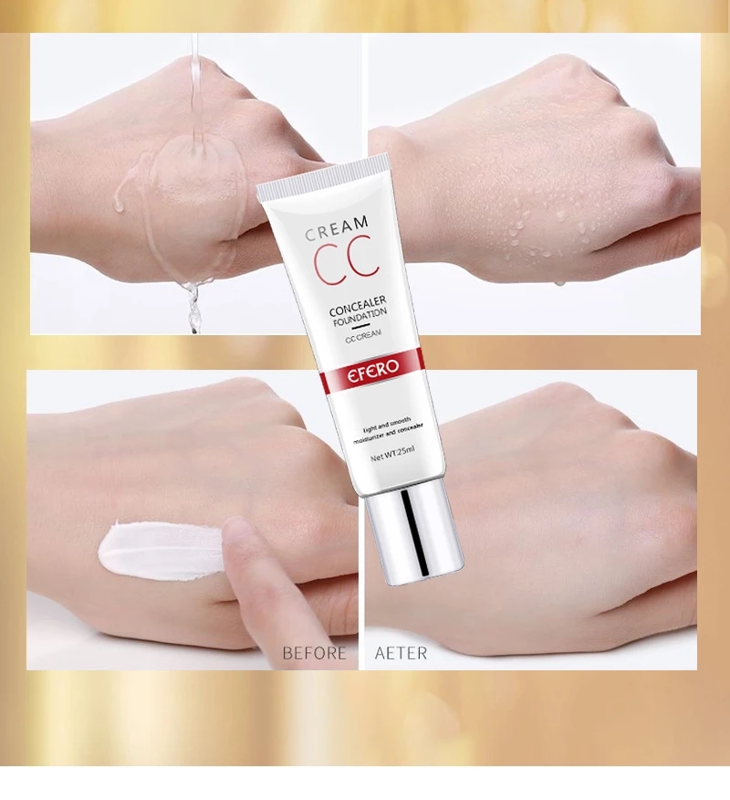 EFERO Fresh and Moist Revitalizing CC Cream Makeup Face Care Base Whitening Compact Foundation Concealer Prevent Bask Skin Care