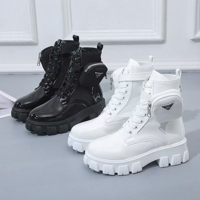 Martin Boots New Ladies Round Toe Boots Ladies Motorcycle Boots