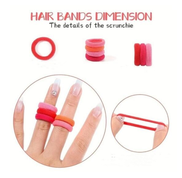 100pcs Girls Colorful Elastic Hair Bands Ponytail Hold Hair Tie Rubber Bands Scrunchie Hair Accessories Bands for Girls