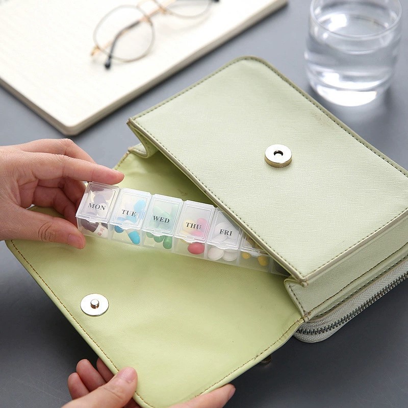 7 Days Pill Medicine Box Weekly Tablet Holder Storage Organizer Container Case Pill Box Splitters 3 Colors Pill Case Organizer