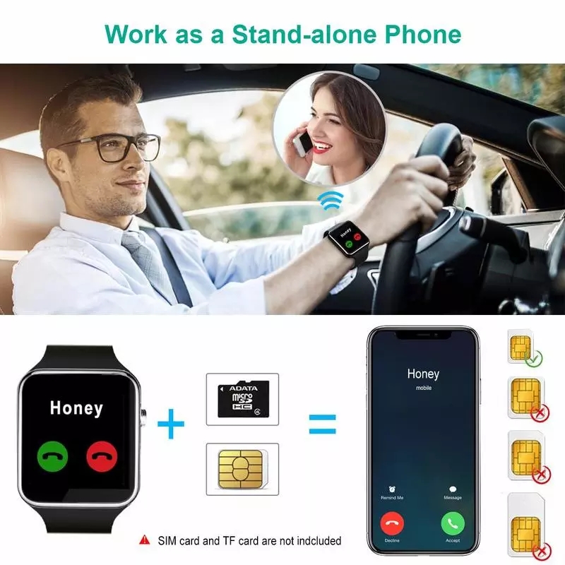 X6 Smart Watch Bluetooth Fitness Sport Photograph With Call Information Reminder SIM SD Cards GPRS Positioning Only for Android
