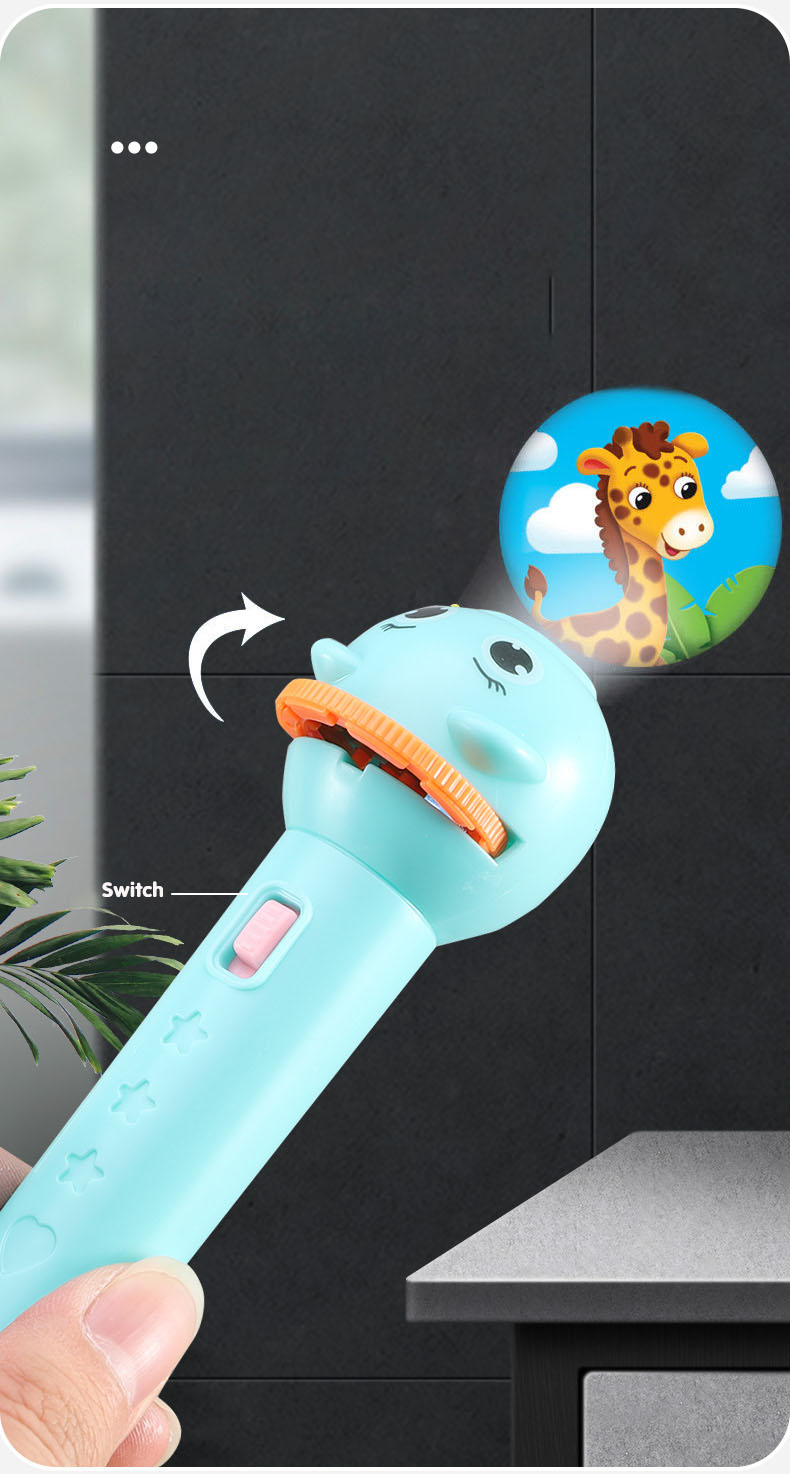 Flashlight Projector Torch Lamp Toy Cute Cartoon Creativity Toy Torch Lamp Flashlight Projector Toy Baby Sleeping Story Book