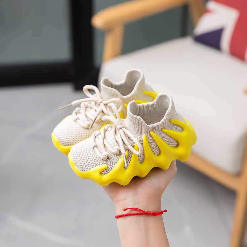 Spring and Autumn New Children's Octopus Coconut Shoes Boys Breathable Xiaolongbao Volcano Sports Shoes Female Baby Socks Shoes