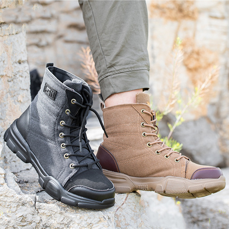 Safety shoes Anti-smashing and anti-piercing safety shoes Steel toe cap Wear-resistant high-top work protective shoes
