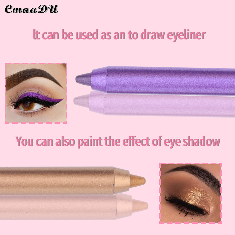 CmaaDu 12 color Lying Silkworm eye shadow eyeliner Universal Pen