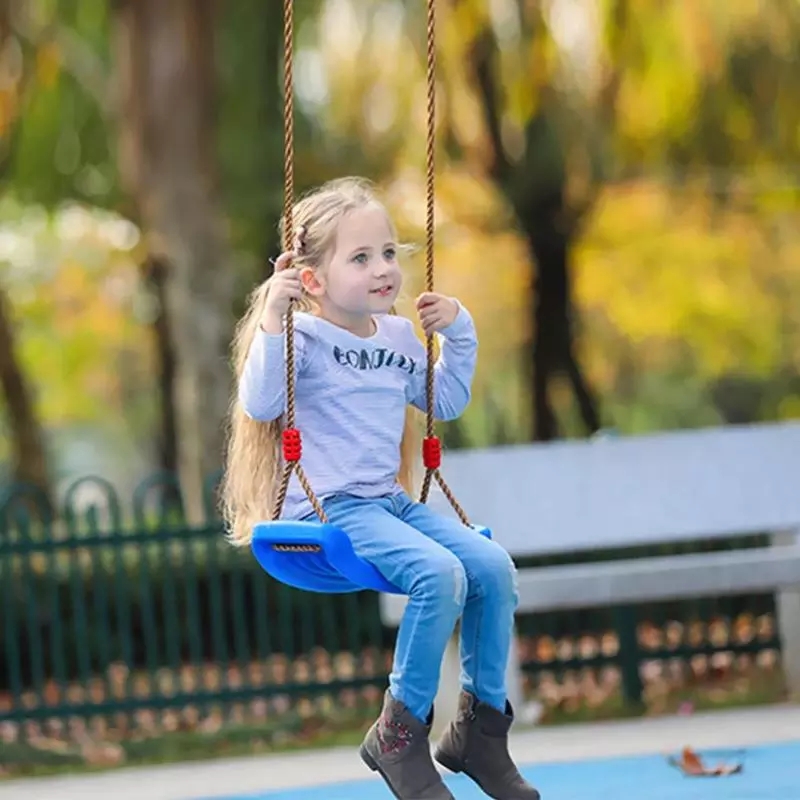 Platic Garden Swing Seats Kids Swing Toys for Children Outdoor Indoor Swings Height Adjustable Rope Hanging Climbing Seat Chair