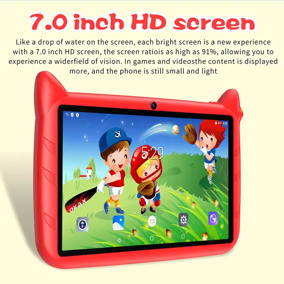 New 5G WiFi 7 Inch Study Education Kids Tablet Quad Core 4GB RAM 64GB ROM Dual Cameras Children's Gift Tablet Pc Android 13