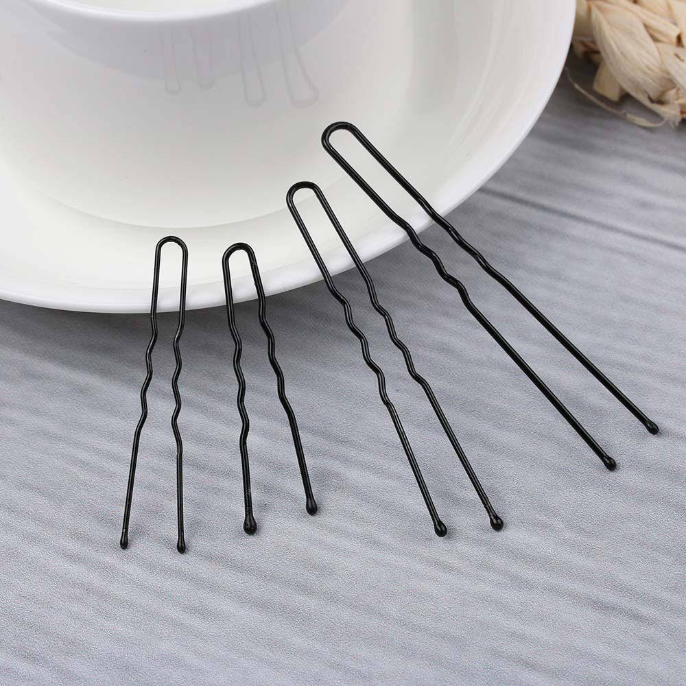 200PCS Black Plated Metal Thin U Shape Hairpins Girls Hair Clips Barrettes Beauty Hairdressing Accessoriess Styling Tools