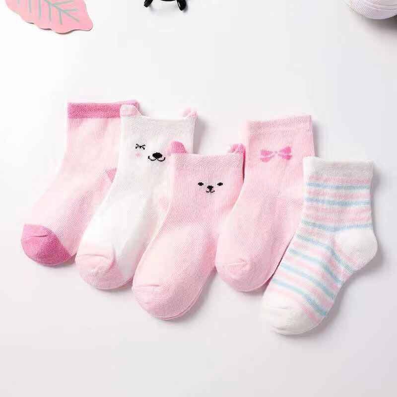 Soft Knitted Cotton Baby Socks for Newborn Boy and Girl 5 Pairs /