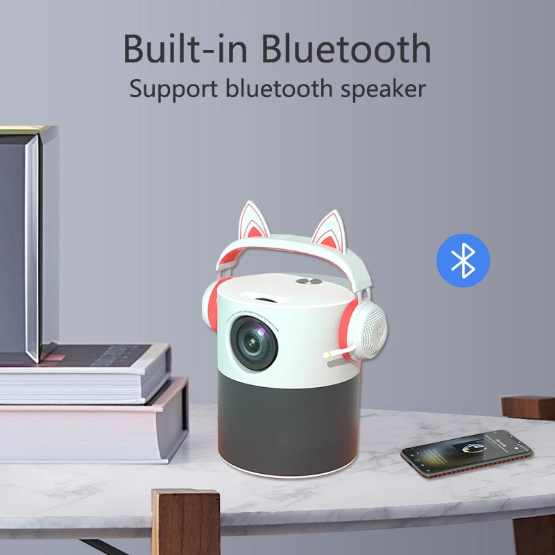 Native Full HD Portable Projector 1080P MINI Beamer Home Theater Video Movie（Android 9.0 WIFI Blutooth Keystone) projecteur