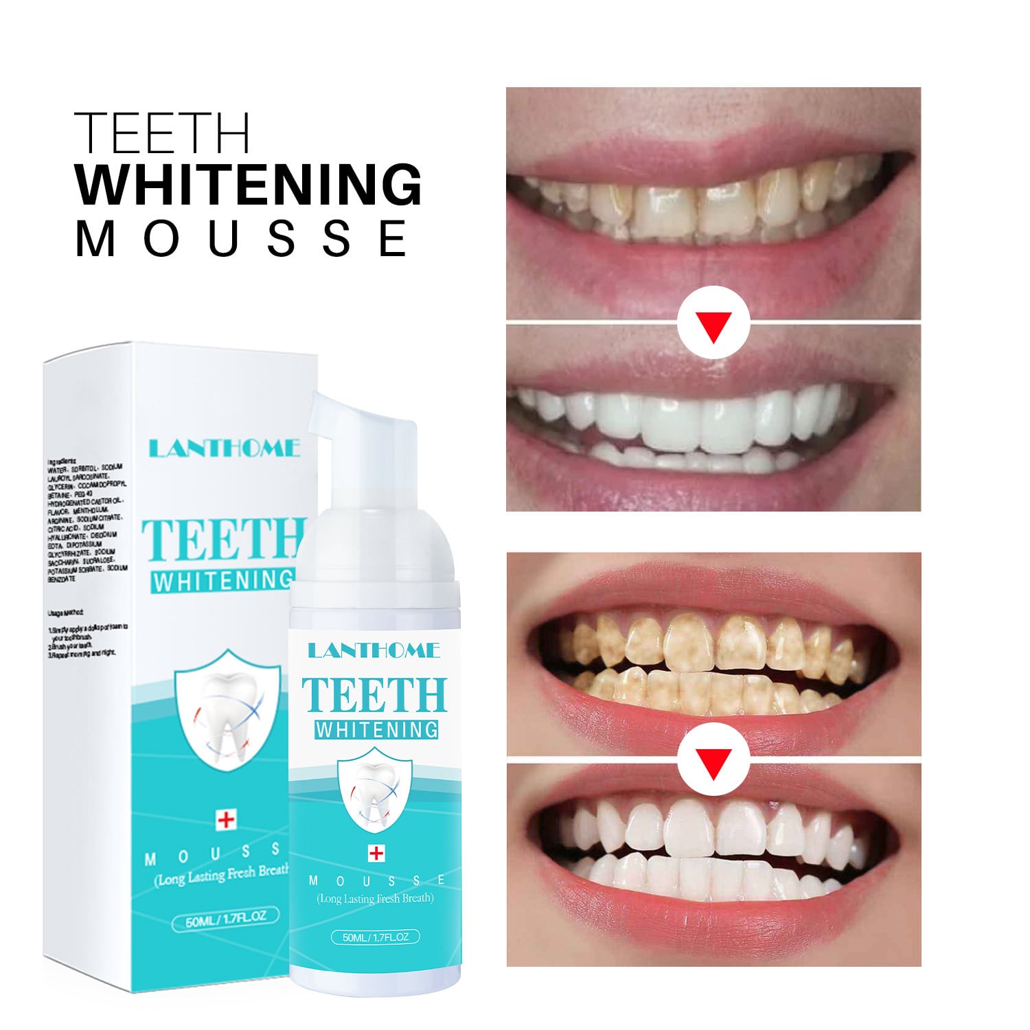 Spot Lantome Teeth white 50ml Tooth cleaning foam mousse