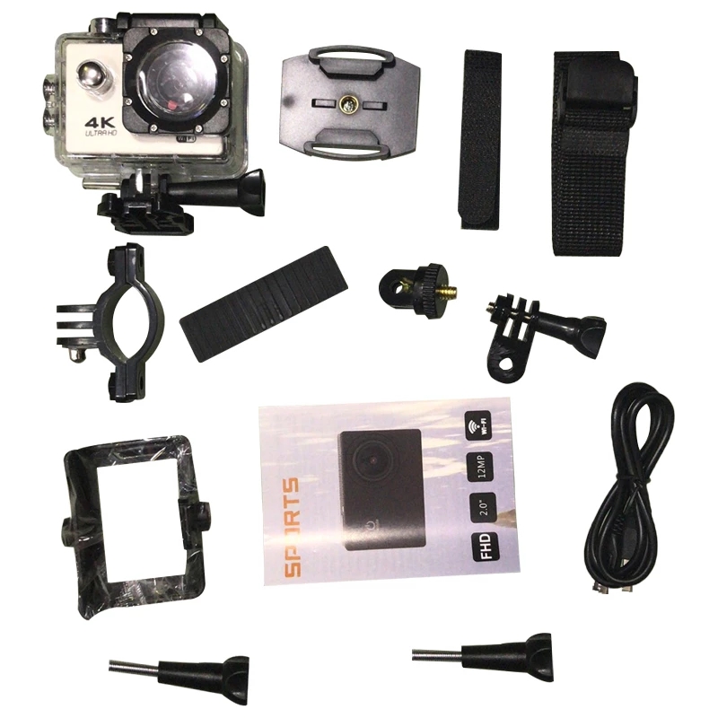 4K Action Camera WiFi Full HD 1080p Waterproof Underwater Video Recording Camera Sport Camera 2.0 inch Outdoor Camcorders