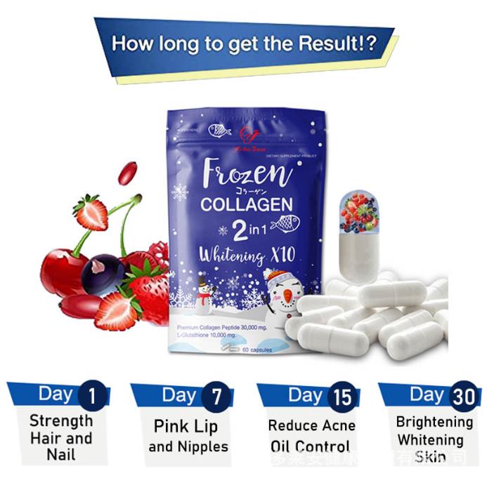 2 in1Frozen Collagen Whitening Younger Brightening Reduce Acne Freckles Skin Bright Whitening Antioxidant Frozen Collage