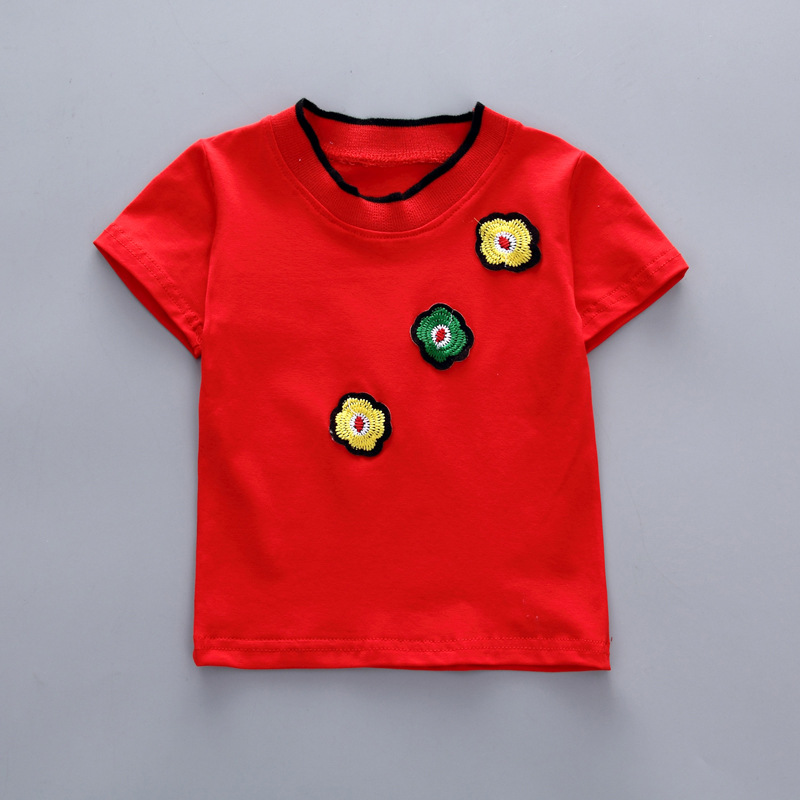 children suit Girl sets cute petal top T-shirt + shorts 2 pieces Baby girl clothes sets