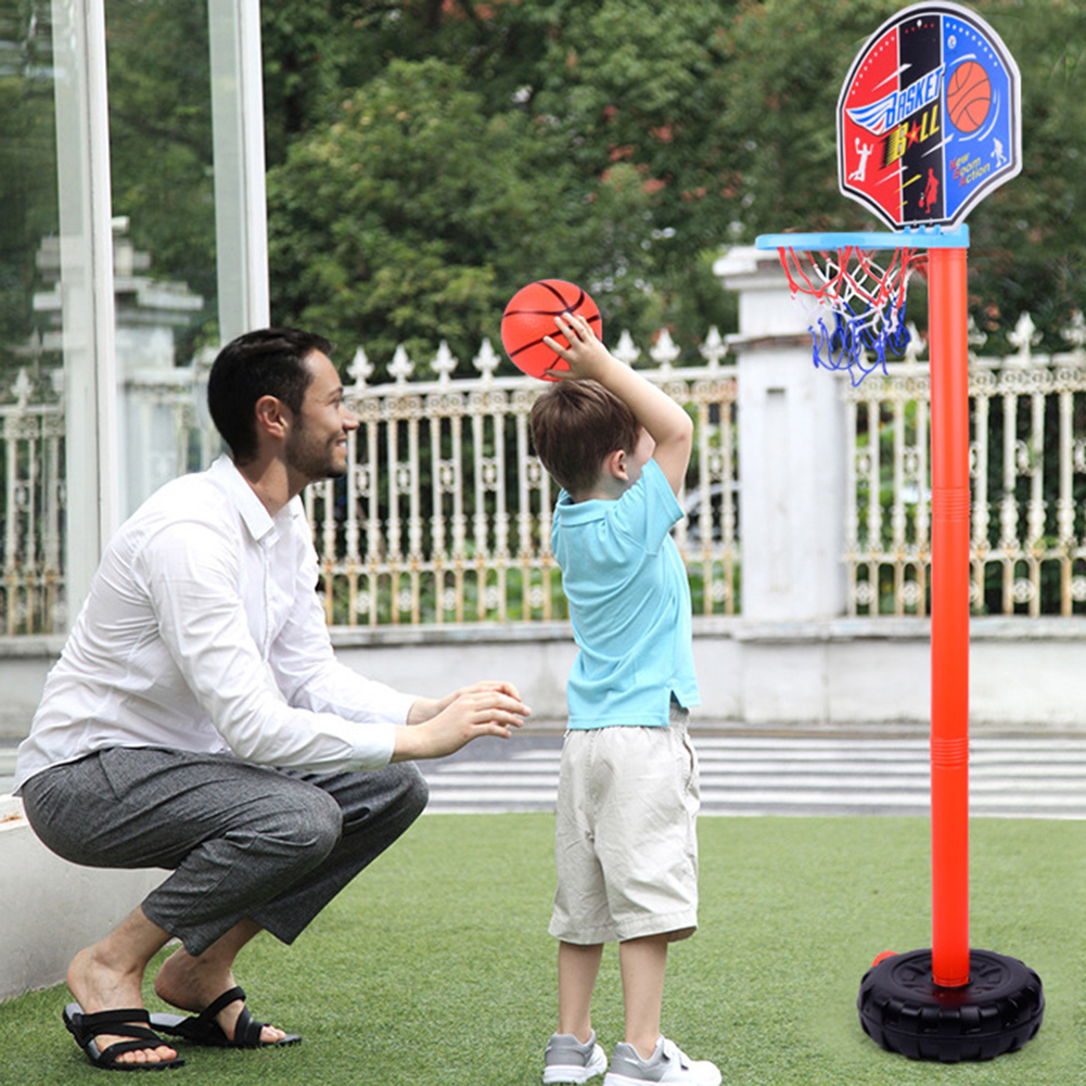 Children Basketball Playing Set Outdoor Sport Adjustable Stand Basket Holder Hoop Goal Game Mini Indoor Kids Yard Game Boy Toys