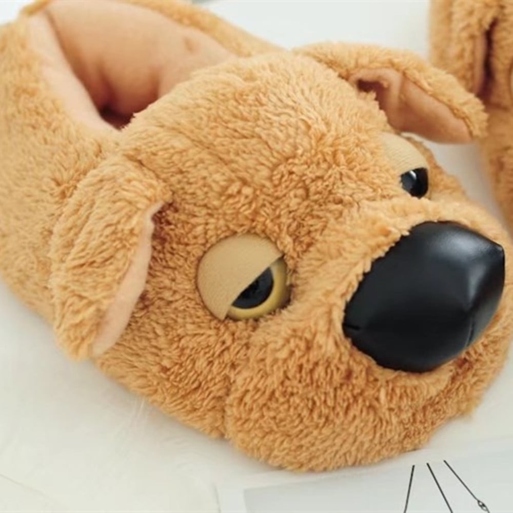 Lovely Dog Plush Indoor Warm Winter Adult Shoes Cartoon Cute Animal Plush Toys for Girls Christmas Gift