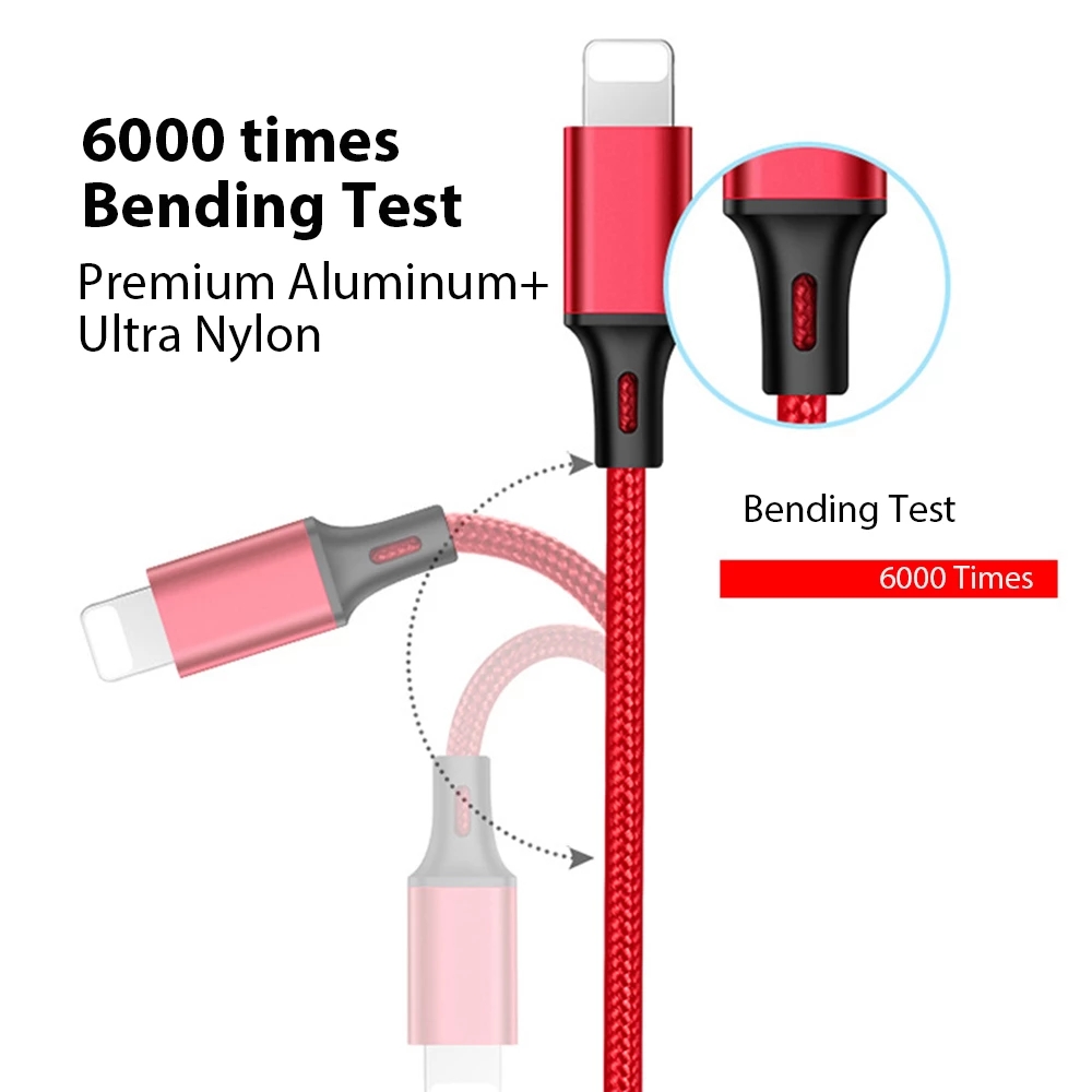 Baseus USB Cable For iphone X 8 7 Plus 6 Charging Cable 3 in 1 2 in 1 Data Cable For Type-c Micro Android Mobile Phone Cables