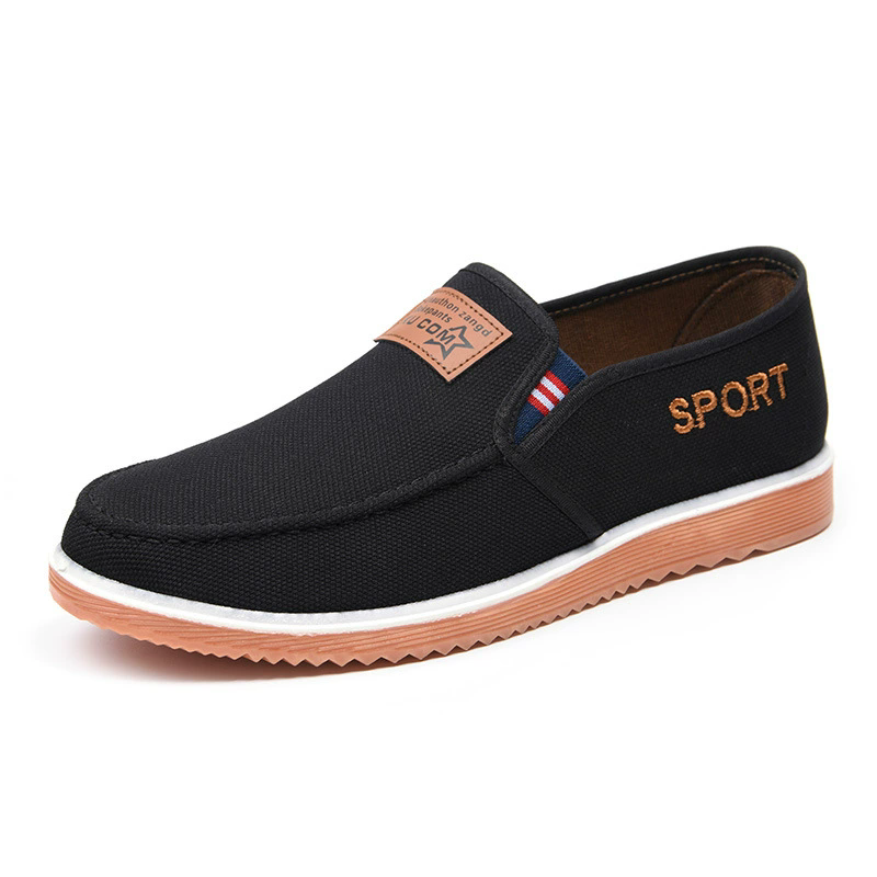 Men's Breathable Casual Shoes with Rubber Sole and Lazyboard Design