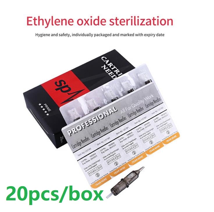 Tattoo machine disposable safety tattoo needle disinfectionRL RS RM M1 20pcs/box Pick Cartridgetattoo eyebrow tattoo High qualit