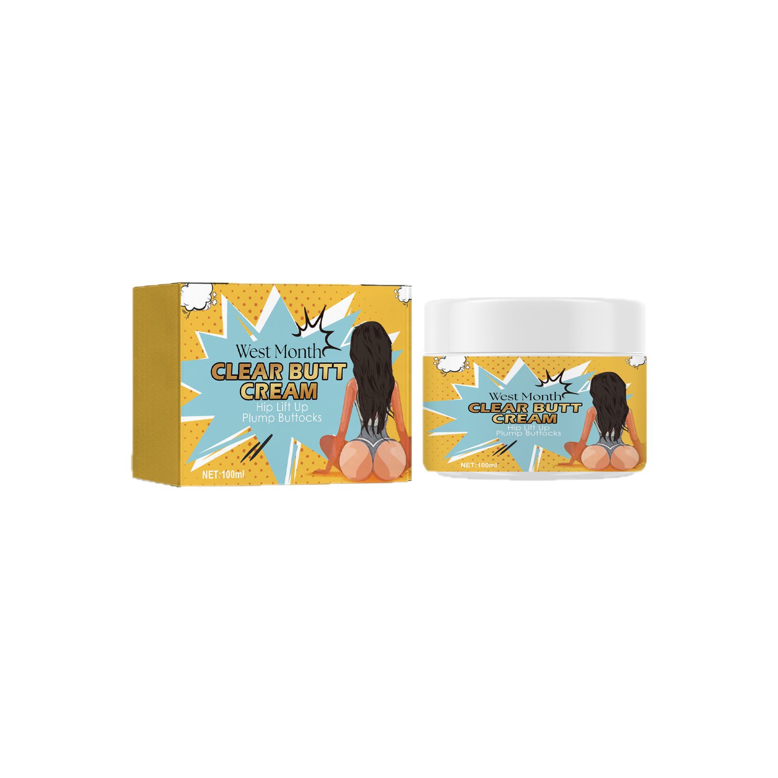 Clear butt Cream Buttock Enlargement Cream Butt Lift Up Firming Essential Oil Big Ass Enhance Hip Growth Tighten Shaping Sexy