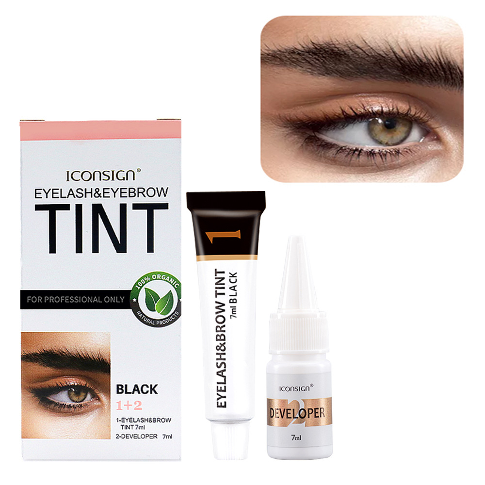 Eyelash Eyebrow Dye Tint Kit Fast Tint Brow Dye Gel Eyebrow Cream Black/Brown/Coffee Brow Enhancers Mascara Makeup Tool