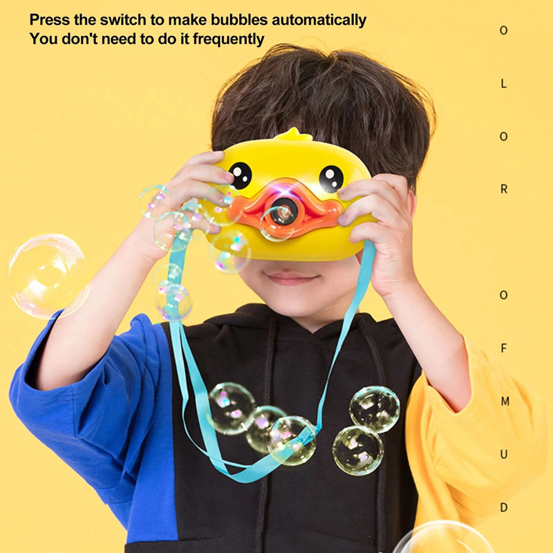 Little Penguin Duck Electric Bubble Machine Automatic Bubble Camera Children Soap Bubbles Blower Electric Music Light Toy